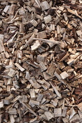 Wood Chips Pile Ground Natural Texture Background