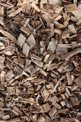 Wood Chips Pile Ground Natural Texture Background