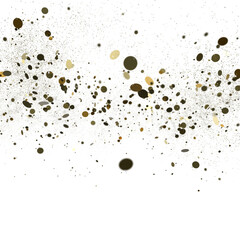 Cascading Splendor: Striking 3D Illustration Showcasing a Dazzling gold Confetti Display PNG