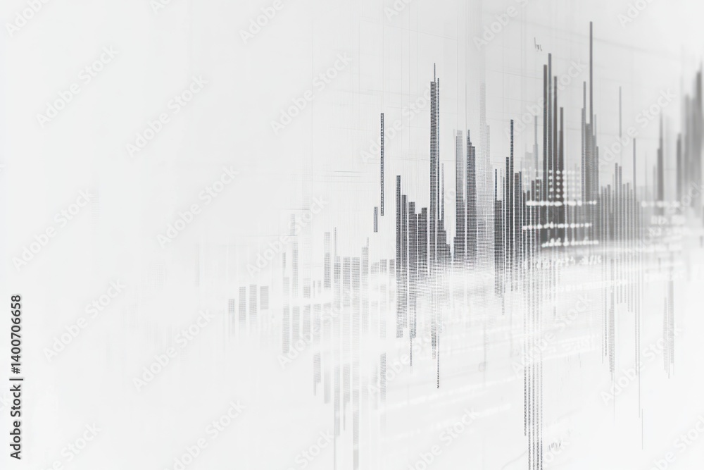 Poster abstract financial data visualization with graphs and lines