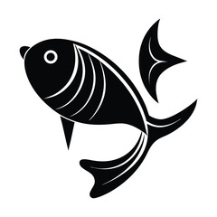 Obraz premium A fish shaped like a music note on white background