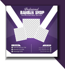 Modern Haircut Promotion Social Media Post Template