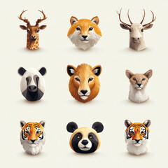 Obraz premium collection of animals