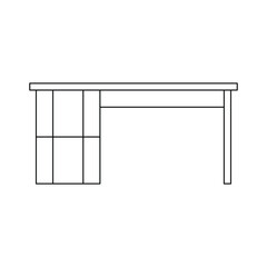 office desk with a table