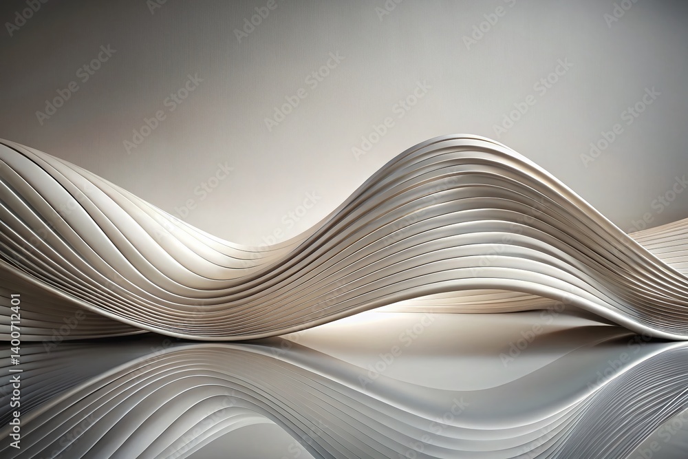 Poster abstract colorless undulating forms: subtle graphic design background