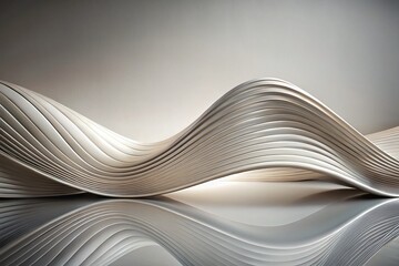 Abstract Colorless Undulating Forms: Subtle Graphic Design Background