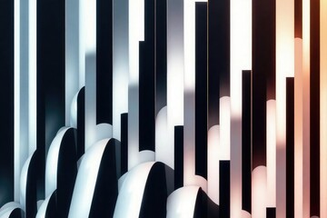 Bold black and white vertical stripes, varying widths , wallpaper, abstract