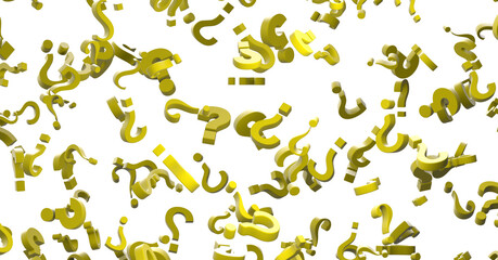 colored question marks background concept