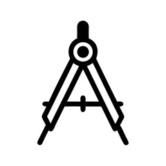 Architect Compass Drafting Tool Icon Representing Precision Design and Architectural Planning