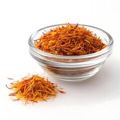 Fototapeta premium saffron in a bowl on white background