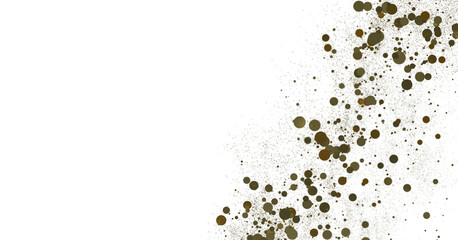 Radiant Festivity: Spectacular 3D Illustration Showcasing Radiating gold Confetti