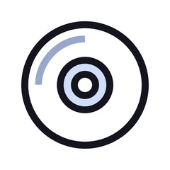 CD or DVD Disc Icon Representing Optical Storage and Media Playback