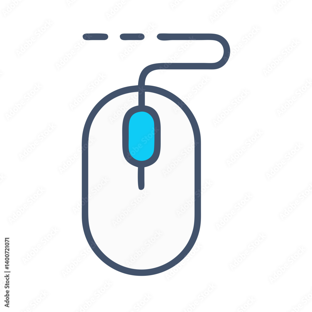Leinwandbilder Computer Mouse Icon Representing Input Device and Digital Navigation