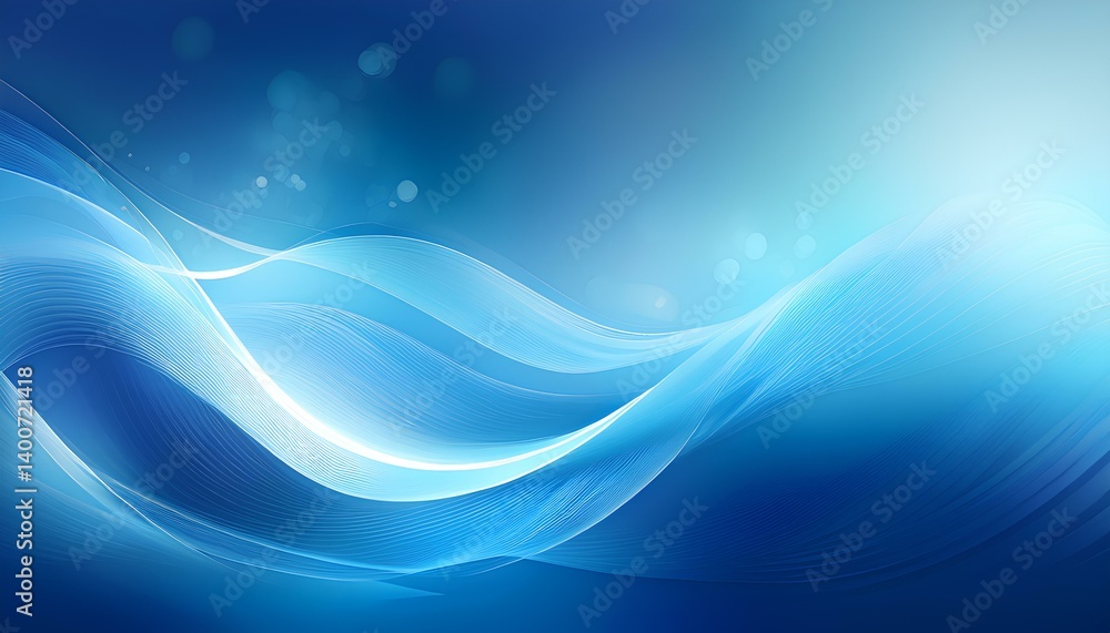 Aufkleber abstract blue background with waves.