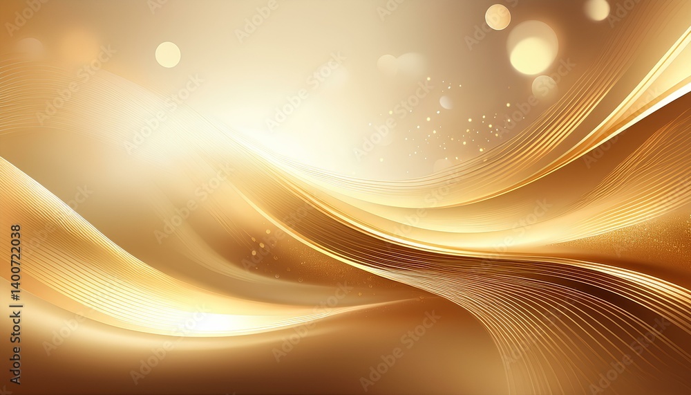 Aufkleber abstract golden background with waves.