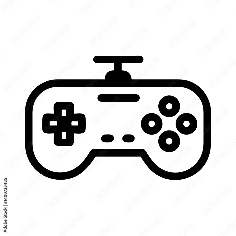Poster Game Controller Icon Representing Video Gaming and Interactive Entertainment