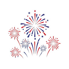 Fiery Fireworks Display: A vibrant display of fireworks explodes in a brilliant array of colors, capturing the essence of celebration.
