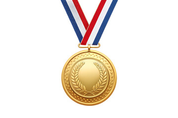 Gold Medal with Ribbon for Championship or Achievement.