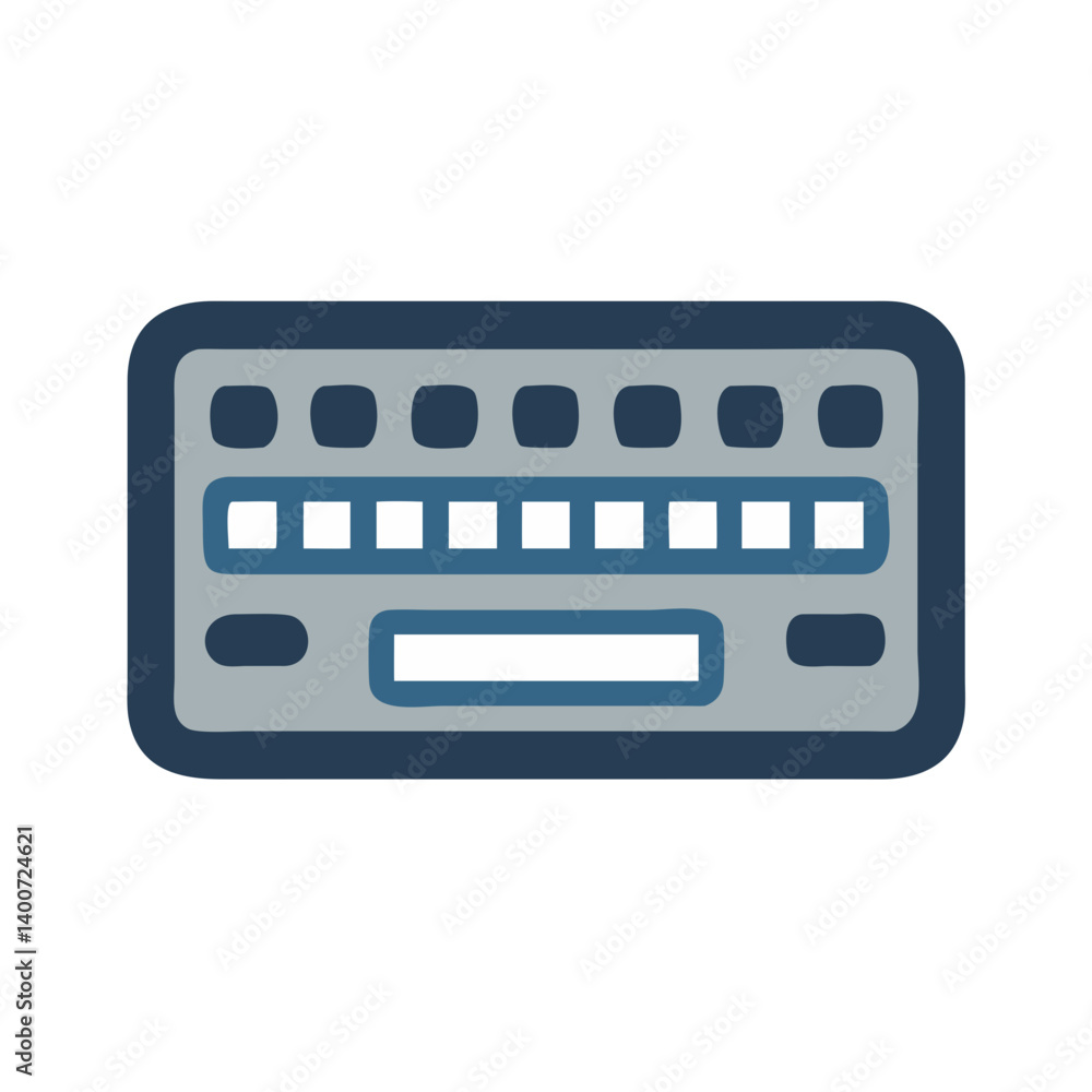Aufkleber Keyboard Icon Representing Computer Input and Digital Typing