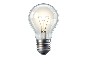 Glowing Incandescent Light Bulb with Visible Filament, Energy Consumption Concept.