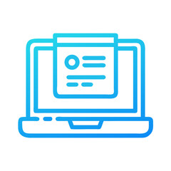 Laptop Computer Icon Representing Portable Computing and Digital Work