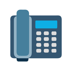 Office Landline Telephone Icon Representing Communication and Traditional Telephony