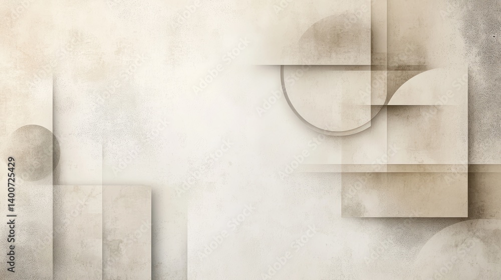 Poster subtle geometry a textural blend of neutral tones and geometric shapes creating a serene minimalist 