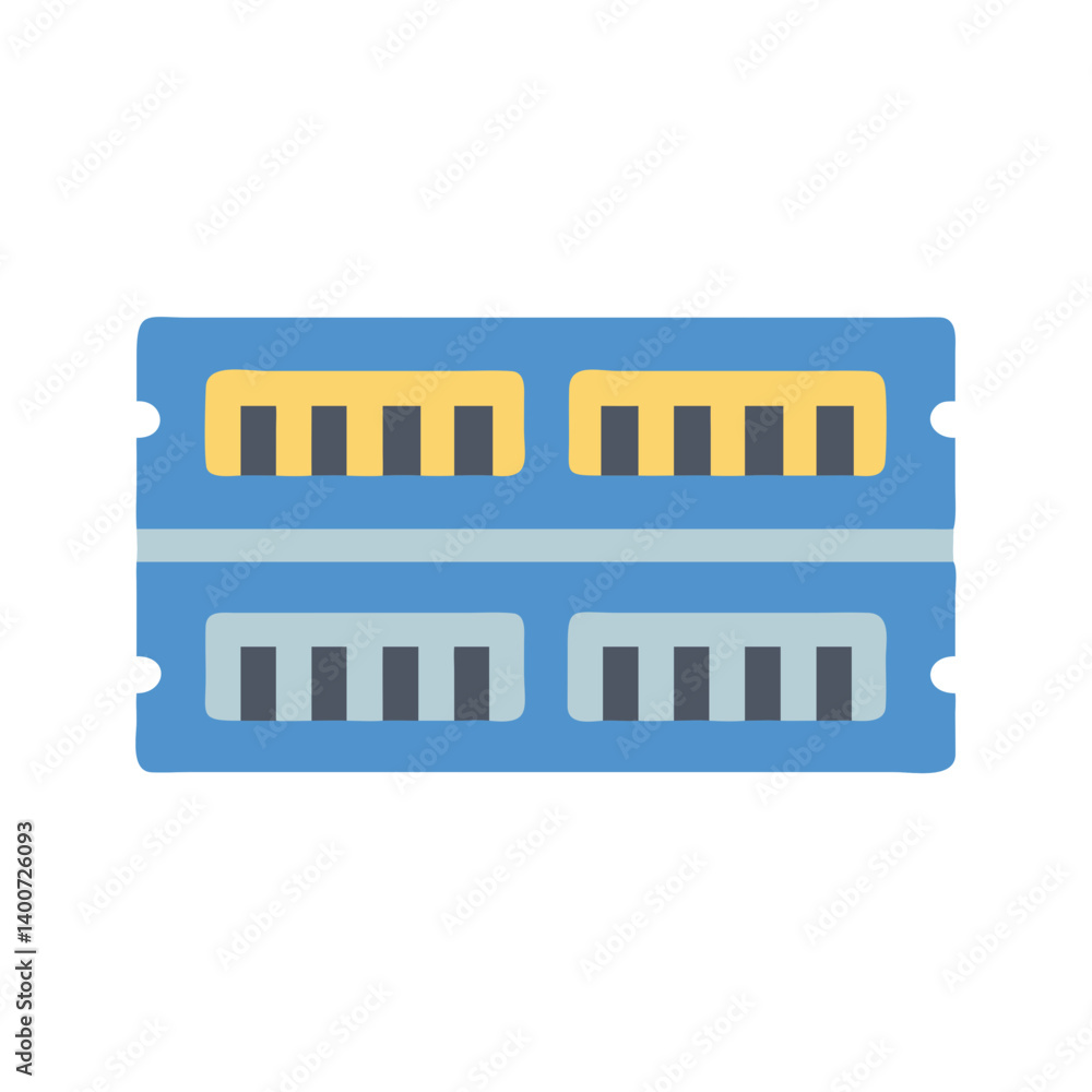 Poster RAM Memory Module Icon Representing Computer Hardware and Digital Data Storage