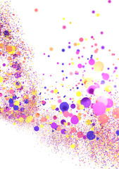 Confetti, paper triangle on the floor, fancy, colorful, celebration party