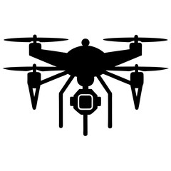 drone flight vector art silhouette