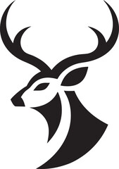 Deer silhouette vector.