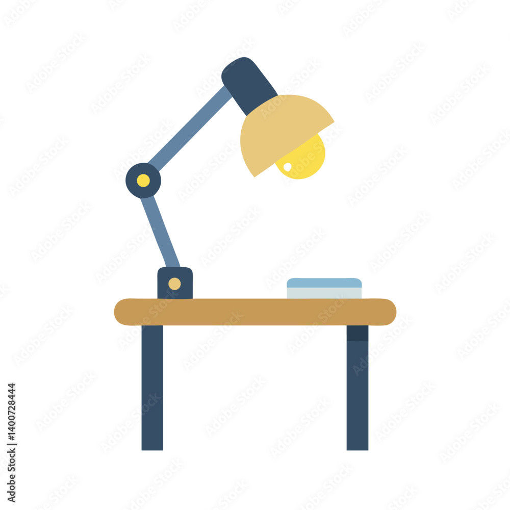 Poster table lamp icon representing desk lighting and interior illumination