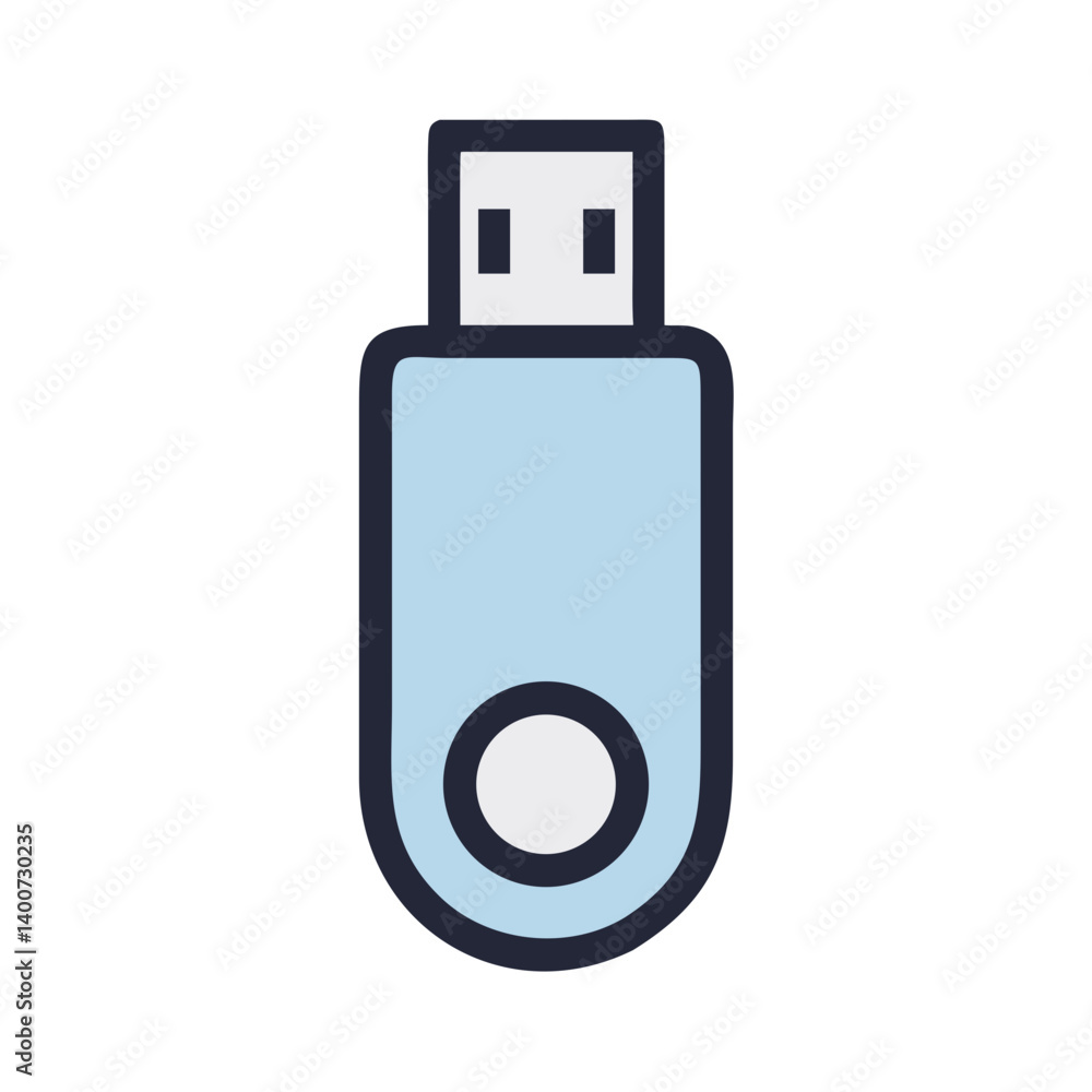 Fototapete usb flash drive icon representing portable data storage and transfer device