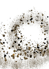 gold  Shower: Dynamic 3D Illustration of Dancing gold Confetti PNG