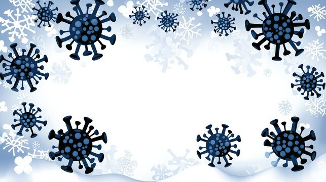 Impact of COVID-19 Virus Illustration Digital Artwork Health Awareness Winter Theme Aesthetic Viewpoint