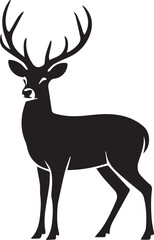 Deer silhouette vector.