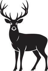 Deer silhouette vector.