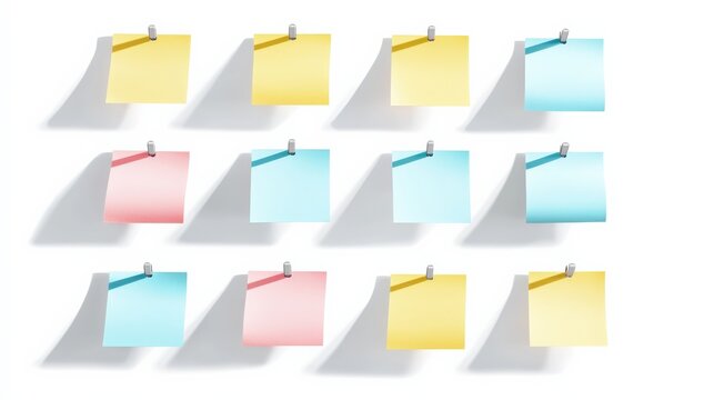 Creative Note-Taking Techniques for Organizing Ideas Office Space Digital Content Bright Colors Top-Down Perspective Productivity Boost