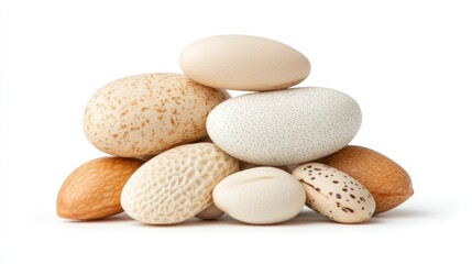 Assorted beans stacked