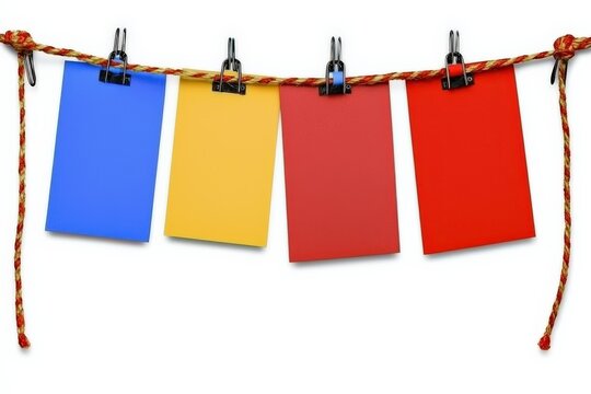 Creative Colorful Card Display Studio Setup Photography Bright Environment Close-up View Art Concept for Engaging Visuals