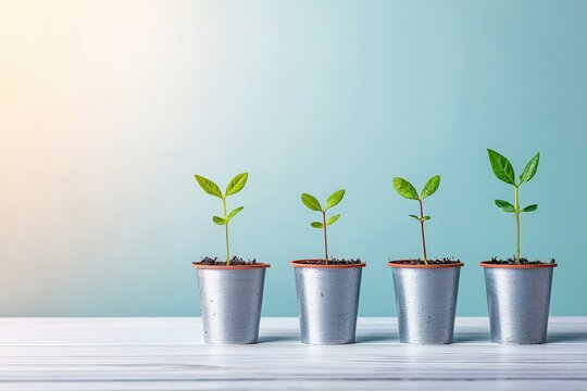 Growing Healthy Plants A Step-by-Step Guide to Nurturing Seedlings in Containers Indoor Gardening Natural Environment Close-Up View