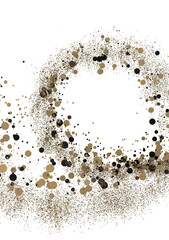 Euphoric Eruption: Magnificent 3D Illustration Showcasing Bursting gold Confetti PNG