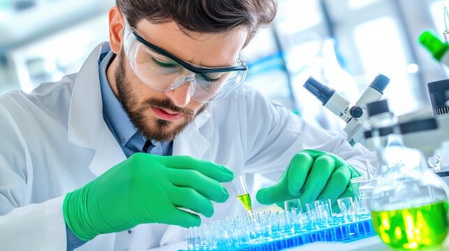 Scientific Research Experiment Laboratory Setting Chemistry Content Professional Environment Close-up View Innovative Concepts for Advancements