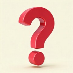 Red Question Mark: A Bold, 3D Rendered Inquiry