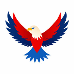 Obraz premium eagle usa majestic bald eagle vector art silhouette