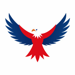 Obraz premium eagle usa majestic bald eagle vector art silhouette