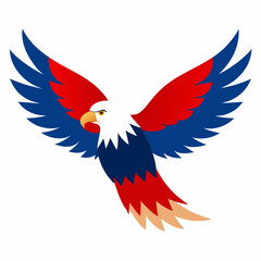 Obraz premium eagle usa majestic bald eagle vector art silhouette