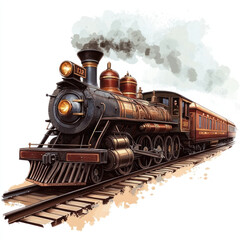 Obraz premium old steam locomotive