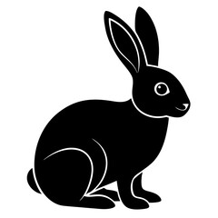 Fototapeta premium easter bunny outline vector art silhouette