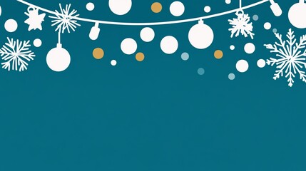 Fototapeta premium Festive Christmas Decoration Border